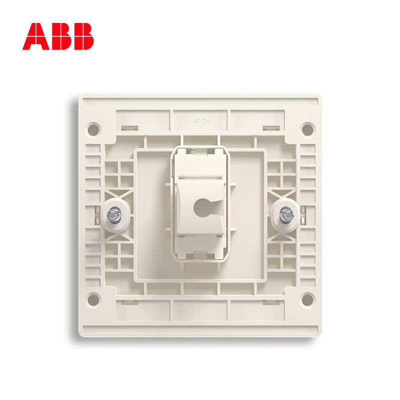 ABB开关插座 轩致无框香槟银一位超5类电脑插座RJ45AF331-CS图片