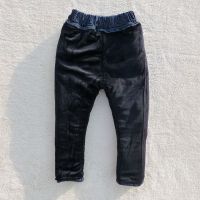 安笛贝乐冬款童装男女童儿童通用三层条纹加棉加厚儿童棉裤加绒高腰保暖裤90-130cm