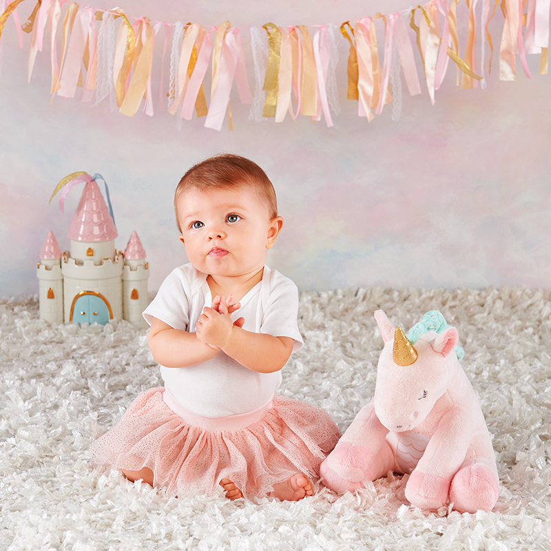 babyaspen 纯棉可爱独角兽毛绒玩具和短裙 0-6个月