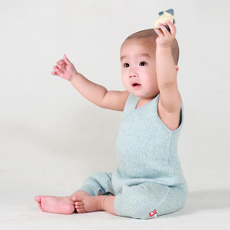 苏宁自营okayfit品物咸亨宝宝内衣秋装全棉新生儿秋冬热能保暖背心绑带和袍哈衣
