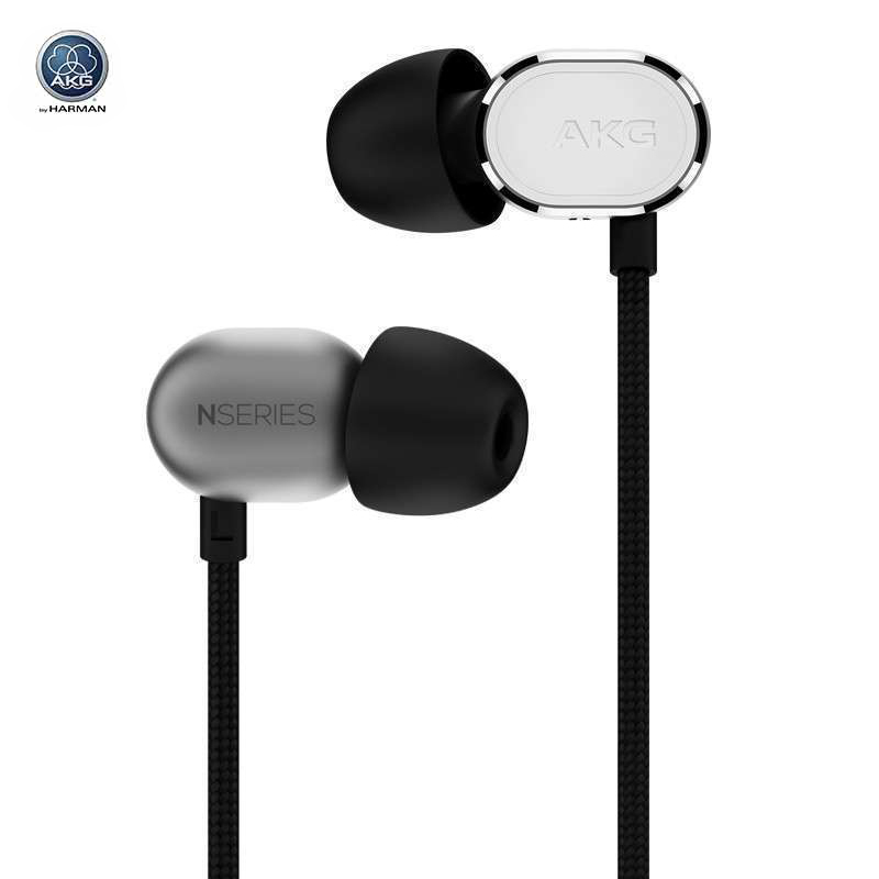 爱科技(AKG)N20 入耳式耳机 HIFI音乐耳机 重低音手机耳机 无线控版 银色