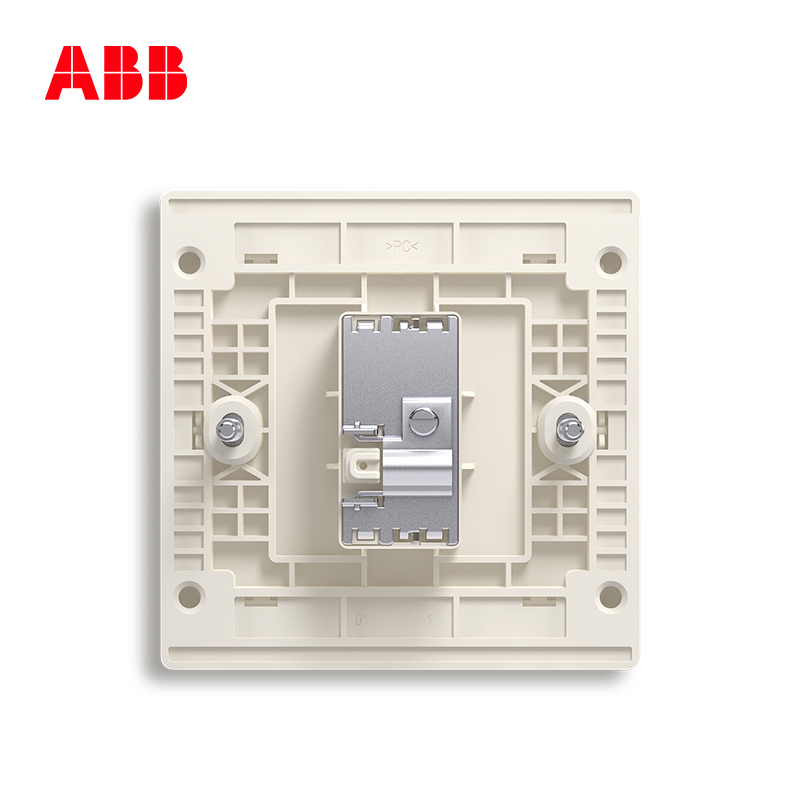ABB开关插座 轩致无框朝霞金一位电视插座AF301—PG