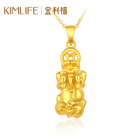 金利福 黄金吊坠貔貅吊坠男女款3D硬金足金吊坠 黄金貔貅吊坠 佩戴舒适 GD00124