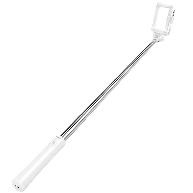 飞利浦 线控自拍杆 自拍神器 苹果、华为、三星等通用 DLK36005L 白色