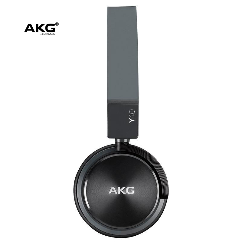 AKG/爱科技 Y40 耳机头戴式HIFI耳机耳麦线控 黑色
