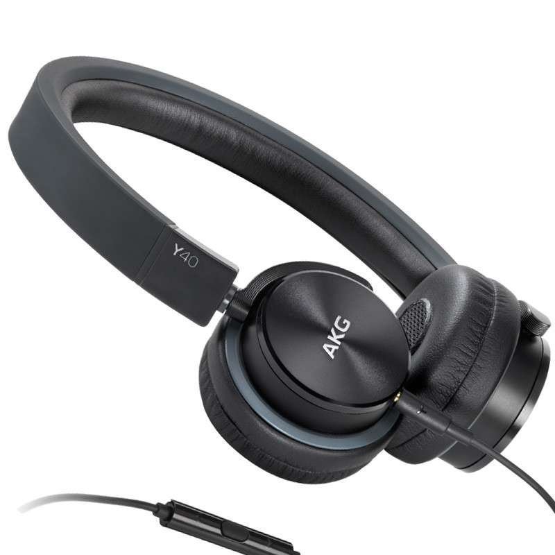 AKG/爱科技 Y40 耳机头戴式HIFI耳机耳麦线控 黑色