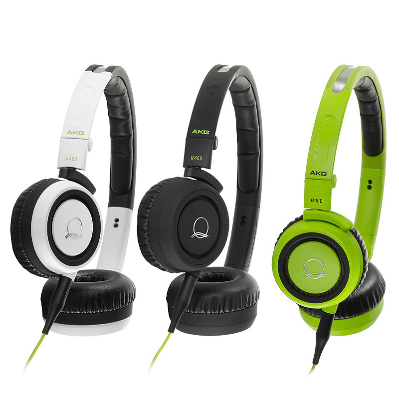AKG/爱科技 Q460耳机 头戴式耳机带麦克风手机出街搭配音乐耳机 白色