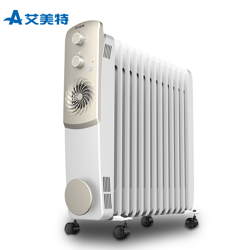 艾美特(Airmate)取暖器 HU1326-W 13片加宽叶片 智能恒温 倾倒断电油汀 家用电热烤火炉 电暖器 电暖气高清大图