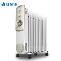 艾美特(Airmate)取暖器 HU1326-W 13片加宽叶片 智能恒温 倾倒断电油汀 家用电热烤火炉 电暖器 电暖气