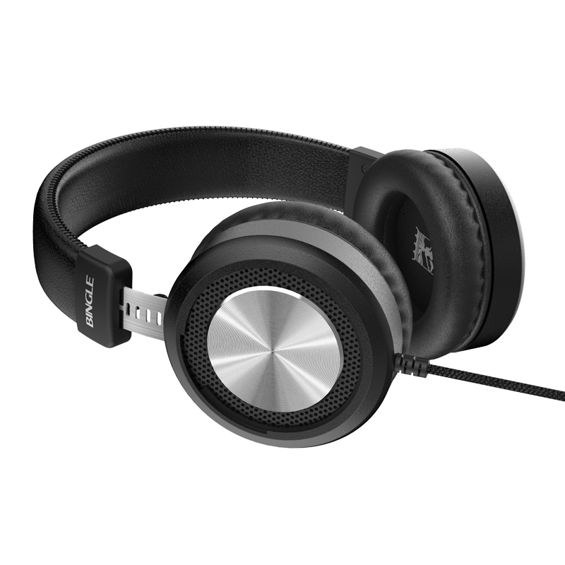 宾果/Bingle M60耳机头戴式有线控音乐重低音手机电脑通用耳麦(黑色)