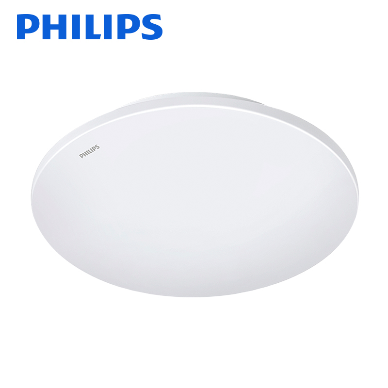 飞利浦(Philips)led照明吸顶灯简约现代过道阳台灯客厅书房明亮简洁圆形卧室灯6W 10W 多色温可选 白色恒飞高清大图