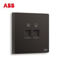 ABB开关插座 轩致无框二位电话RJ11/超5类电脑插座RJ45AF323-885