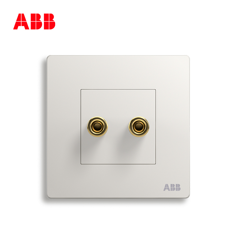 ABB开关插座 轩致无框二位 音响端 子插座AF341