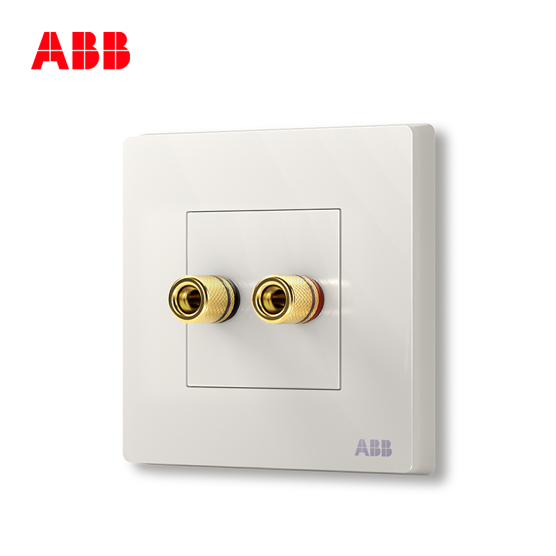 ABB开关插座 轩致无框二位 音响端 子插座AF341