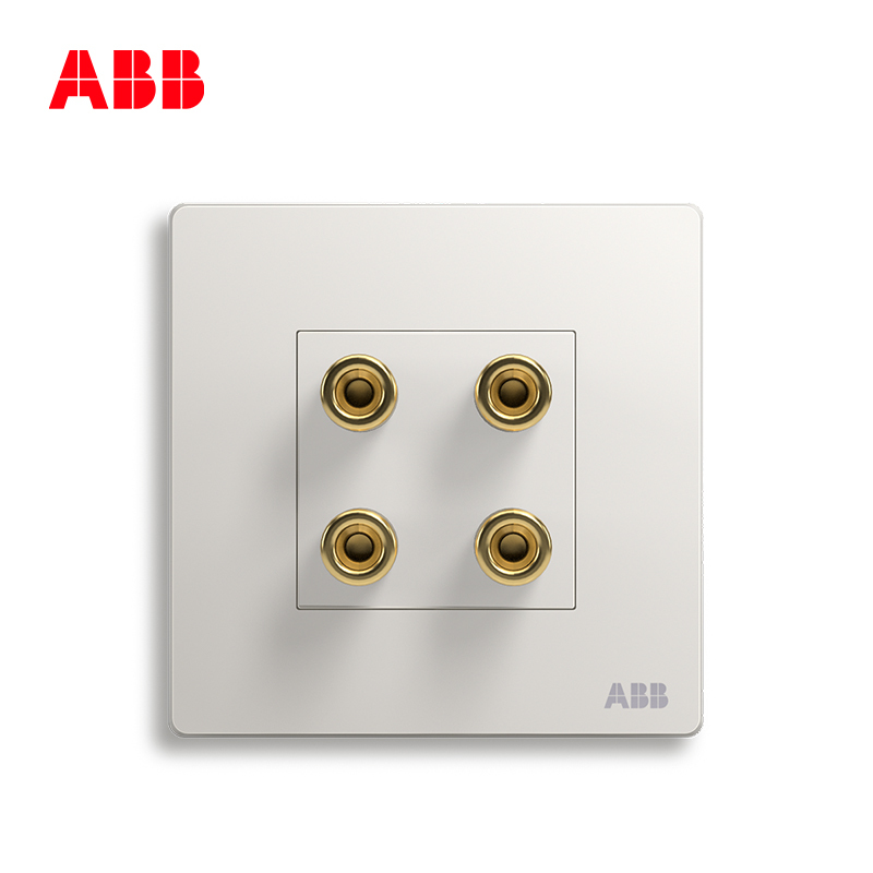 ABB开关插座 轩致无框四位 音响端 子插座AF342