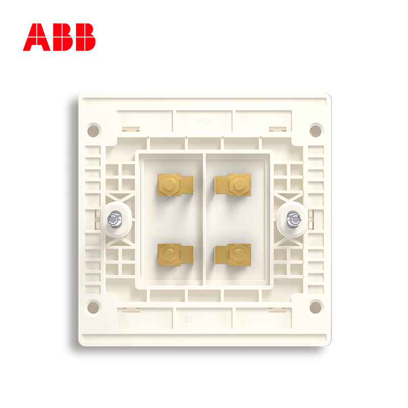 ABB开关插座 轩致无框四位 音响端 子插座AF342