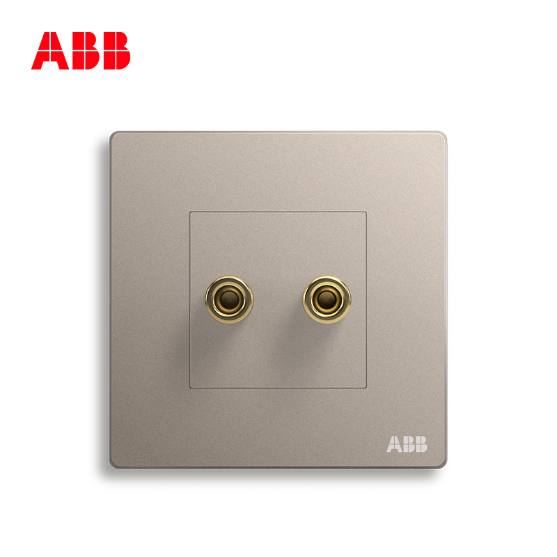 ABB开关插座 轩致无框二位 音响端 子插座AF341-PG
