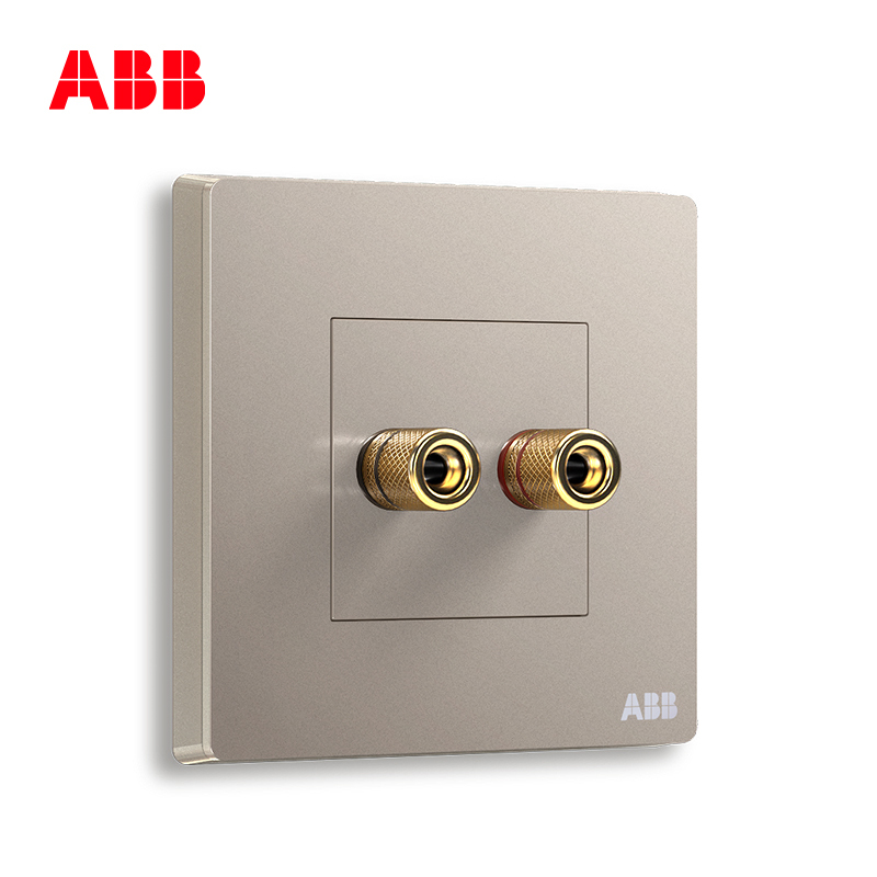 ABB开关插座 轩致无框二位 音响端 子插座AF341-PG
