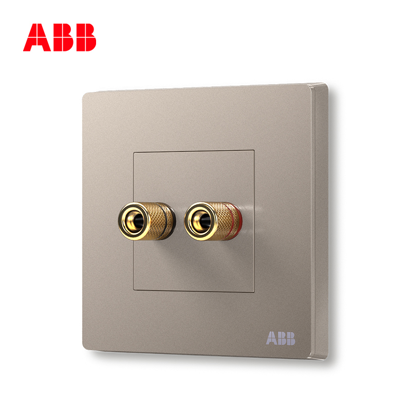 ABB开关插座 轩致无框二位 音响端 子插座AF341-PG