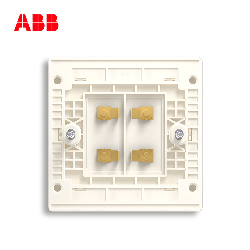 ABB开关插座 轩致无框四位 音响端 子插座AF342-CS