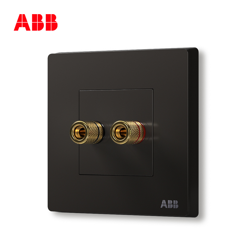 ABB开关插座 轩致无框二位 音响端 子插座AF341-885