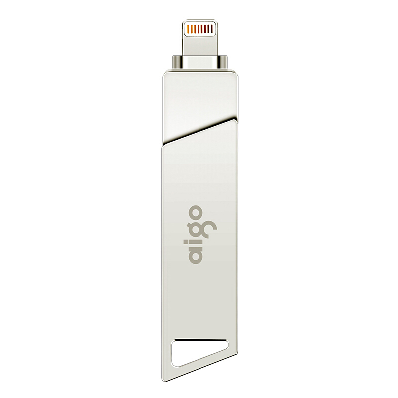 爱国者(aigo)32GB Lightning USB3.0双接口苹果U盘U368精耀升级版 银色 官方MFI认证