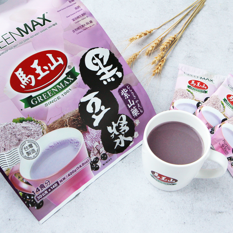GreenMax 马玉山 紫山药黑豆浆30g×14pcs/袋 台湾进口袋装冲饮 五谷 港澳台进口