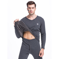 卡帝乐鳄鱼加厚保暖套装男内衣保暖套装内衣男V领男式秋衣秋裤CM4071-1