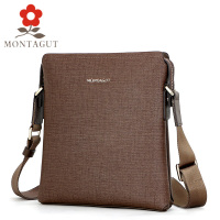 梦特娇/Montagut16新款真皮男包时尚商务定型牛皮男士单肩包经典休闲斜挎包