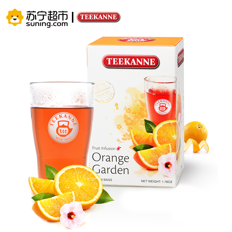 【苏宁超市】teekanne德国原装进口花果茶 香橙果园水果茶饮 组合袋泡花草干茶叶包 50g