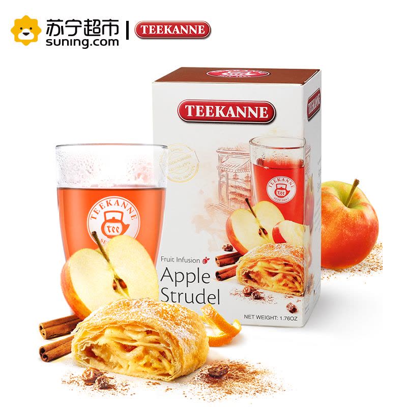 【苏宁超市】teekanne德国原装进口水果茶 花果茶 苹果馅奶酪卷味茶饮 组合袋泡花草果粒茶叶包 50g图片