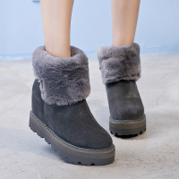 凯蒂尼雪地靴女中筒靴加厚秋冬季棉鞋女靴子冬靴鞋子