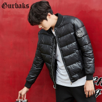 Gurbaks冬季棉衣男2017新品时尚棒球领短款修身棉衣外套GM6014