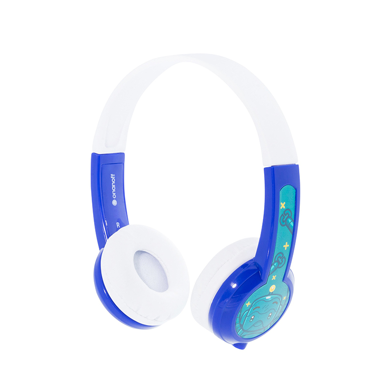buddyPHONES Explore专业儿童耳机头戴式在线英语学习语音通话早教机耳麦不伤听力有线耳机小孩玩具礼物 蓝色