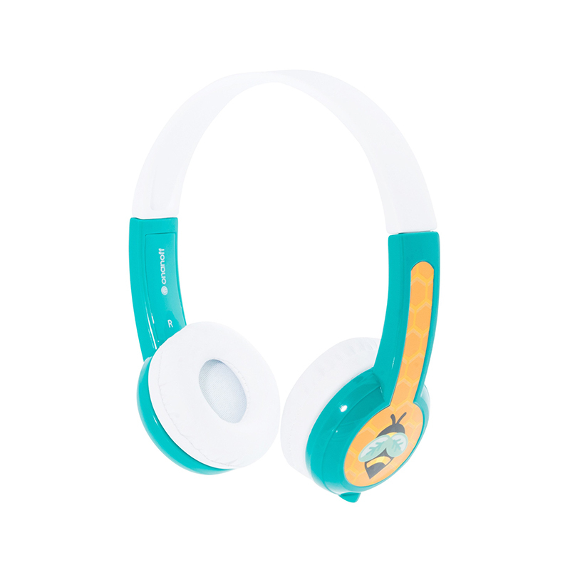 buddyPHONES Explore专业儿童耳机头戴式在线英语学习语音通话早教机耳麦不伤听力有线耳机小孩玩具礼物 绿色