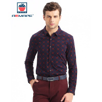 AEMAPE美国苹果 衬衫男士商务休闲修身时尚印花品质男装长袖