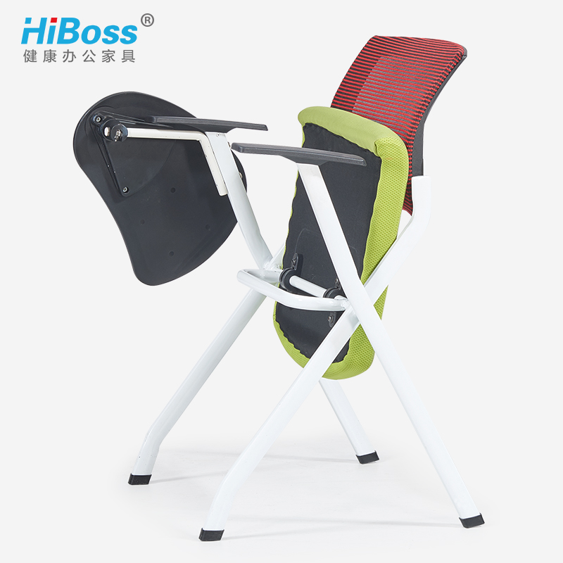 HiBoss 培训椅带写字板折叠新闻椅会议椅学生洽谈职员会议办公椅子