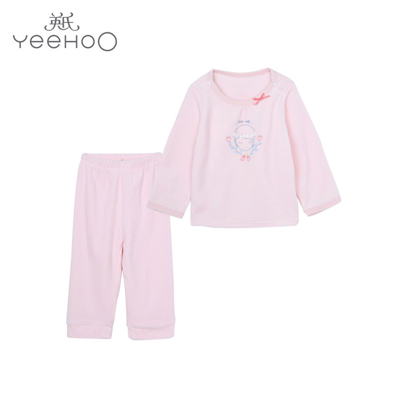 [苏宁自营]英氏女童睡衣儿童家居服套装宝宝保暖居家衣服154205