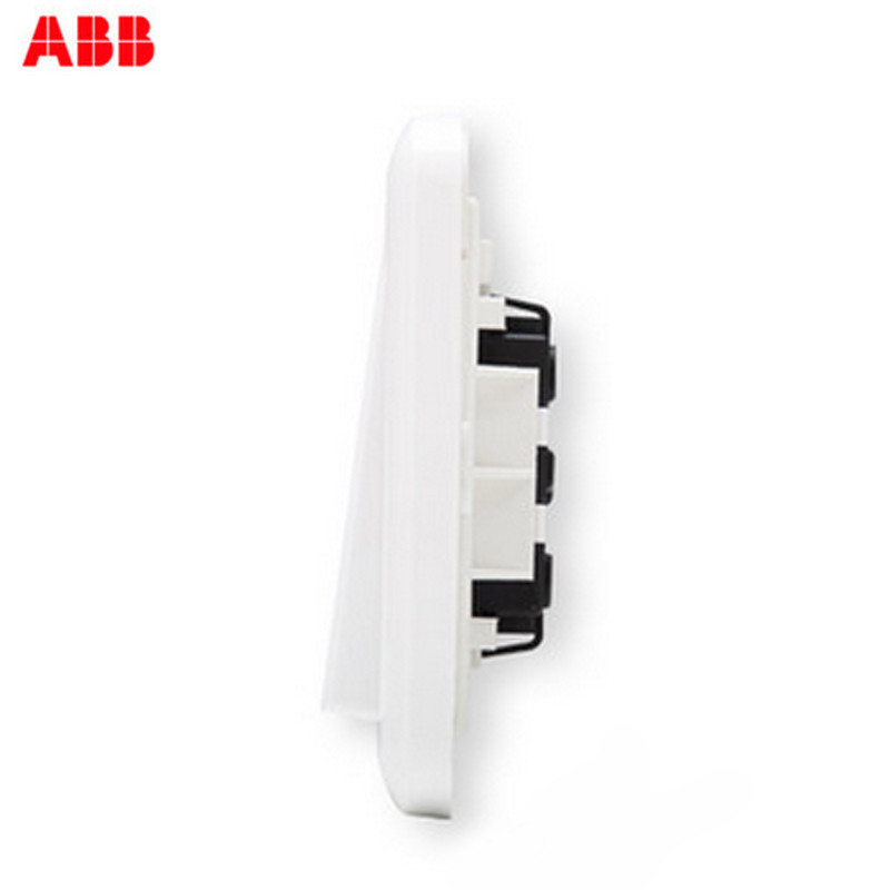 瑞士ABB 开关插座 德静一位双控带装饰线开关 10AXAJ135