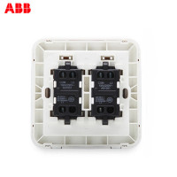瑞士ABB 开关插座 德静二位双控带装饰线开关 10AXAJ136