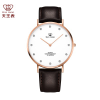 天王表(TIANWANG)休闲皮带男士手表石英手表3968
