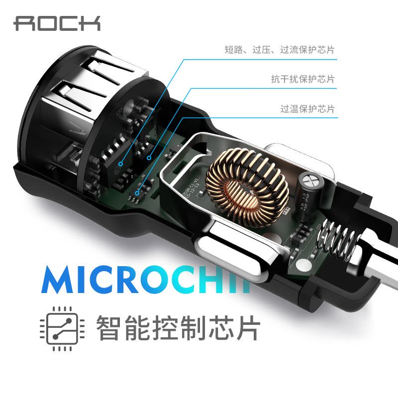 H2数显车载充电器 (H2 Car Charger with Digital Display) 银色图片