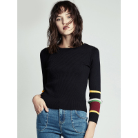 81HF6401540袖口条纹撞色线衫1