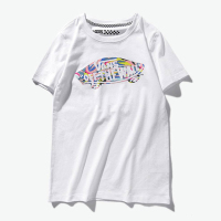 VANS 范斯白色女款圆领短袖T恤VN0A33ZBWHT
