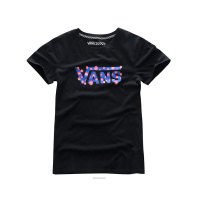 VANS/范斯 女圆领太阳花短袖 VN0A2TQRBLK