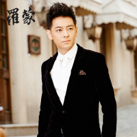 罗蒙男士休闲西服春秋单西装男外套商务礼服平绒小西服