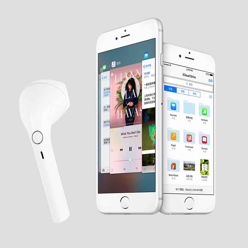amuer JH5029 白色 V2单边单耳无线迷你苹果耳塞式单耳立体声4.1