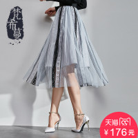 梵希蔓蕾丝高腰蓬蓬半身裙92806