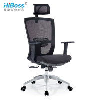HiBoss 电脑椅转椅可躺老板椅网布大班椅升降椅子办公椅