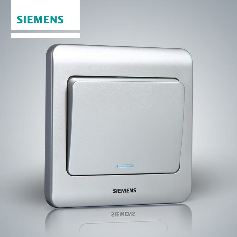 西门子(SIEMENS)开关插座 远景彩银系列一开双控带荧光5TA01141CC122图片